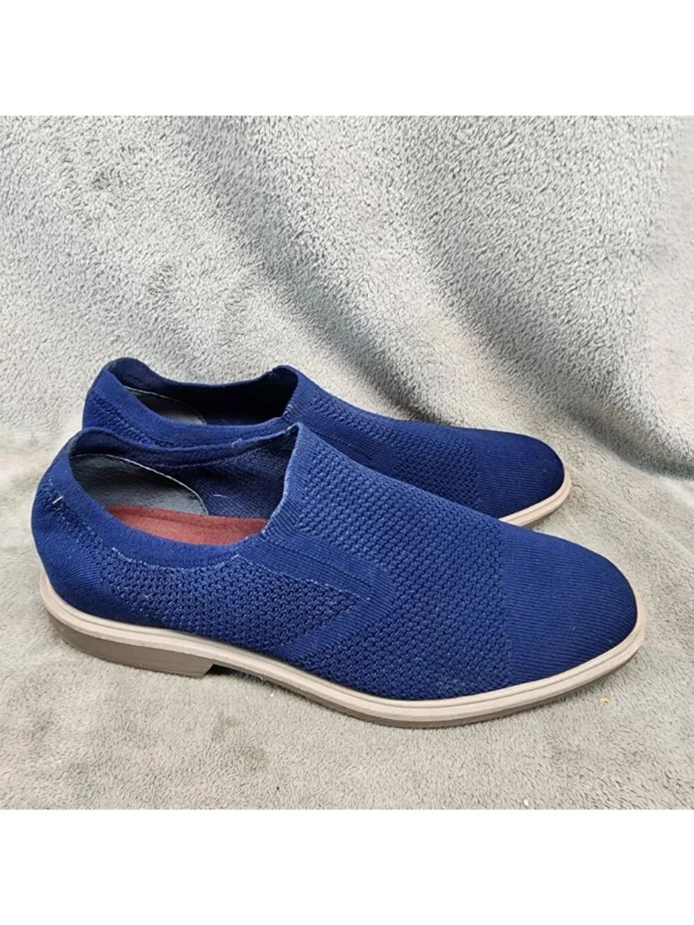 Mark Nason Shoes Mens Size 11 Navy Blue DressKnit Slip On Loafers *Read*